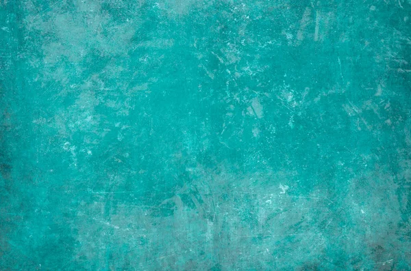 Vieux Bleu Turquoise Grattée Mur Fond Texture Grunge — Photo