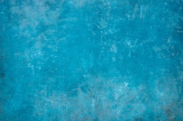 Vieux Bleu Turquoise Grattée Mur Fond Texture Grunge — Photo