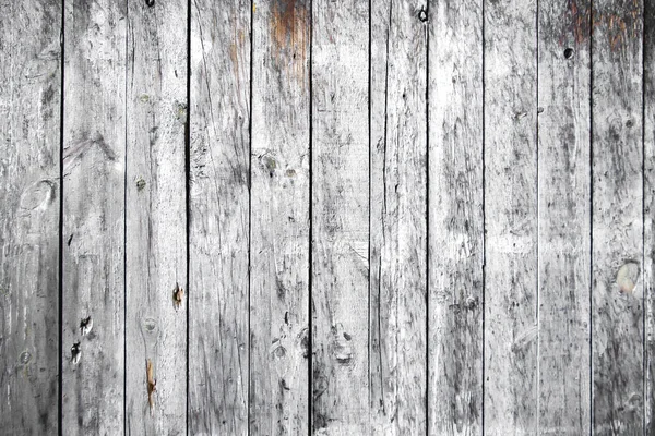 Old White Painted Wooden Planks Wall Background — Stock Photo, Image