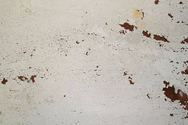 Alte Weiße Wand Mit Abblätternder Farbe Grunge Textur Oder Hintergrund — Stockfoto