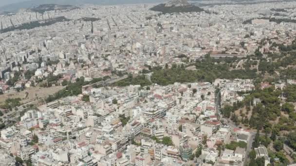 Atina ve Yunanistan 'da Gün Işığında Geniş Hava Dronu Görünümü — Stok video