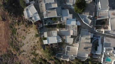 Yukarıdan Aşağı Kuşlar Yunanistan 'daki Mykonos Adasının Havasını Görüyorlar