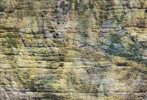 Grunge Textured Artistic Stone Background Pale Yellow Green Blue Rough — Stock Photo, Image