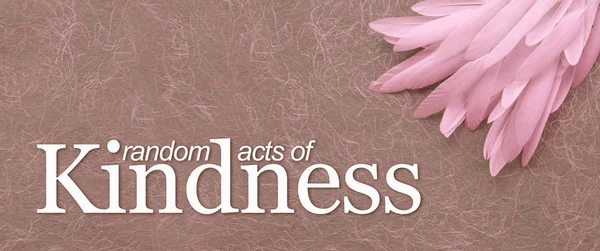Angelic Random Acts Kindness Pink Feather Background Аккуратная Куча Тонких — стоковое фото