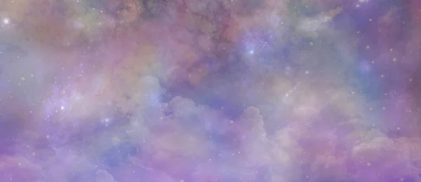 Anielski Ethereal Starry Night Tle Nieba Różowy Fioletowy Kolorowe Kosmosu — Zdjęcie stockowe