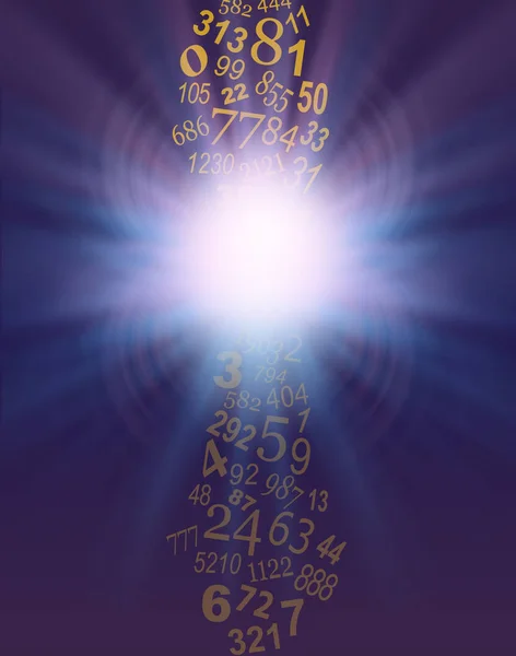 Flow Numbers Your Life Constant Bright Light Burst Cascade Random — Stock Photo, Image