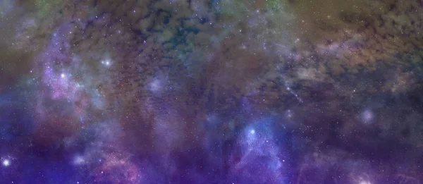 Onze Prachtige Onontgonnen Spannende Universe Rijkelijk Gekleurde Deep Space Banner — Stockfoto