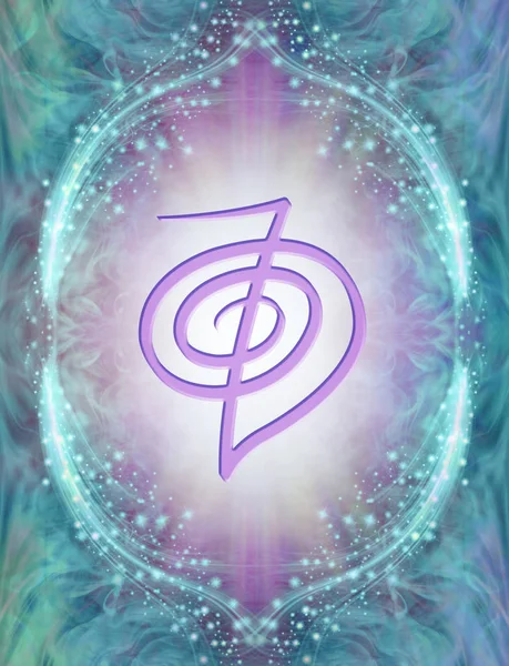 Reiki Symbol Cho Rei Power Symbol Embossed Lilac Coloured Reiki — 스톡 사진