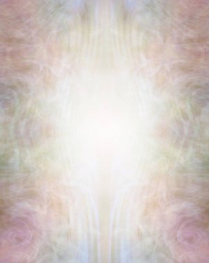 Güzel Ethereal Healing Light Sertifikalı Diploma Ödülü Arkaplanı - beyaz ışık merkezli karmaşık soluk altın, pembe ve şeftali desenli 
