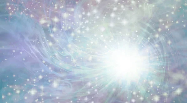 Actividad Ectoplasma Que Forma Estallido Estrella Luz Blanca Campo Gaseoso — Foto de Stock
