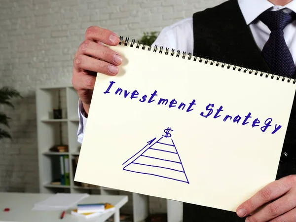 Frasen Investeringsstrategi Sidan — Stockfoto