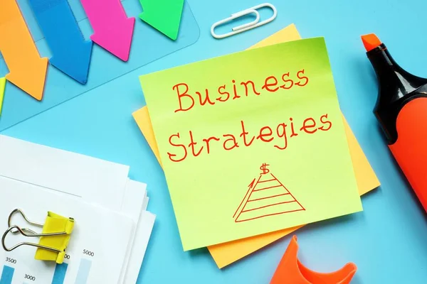 Conceptuele Foto Business Strategies Met Handgeschreven Tekst — Stockfoto