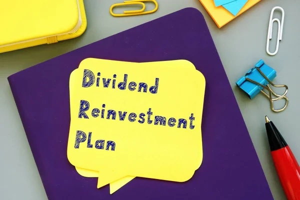 Bedrijfsconcept Dat Wil Zeggen Dividend Herinvesteringsplan Drip Met Teken Balans — Stockfoto