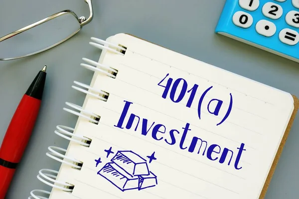 Affärsidé Som Betyder 401 Investering Med Fras Papperet — Stockfoto