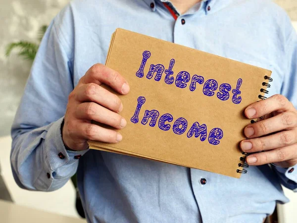 Rente Inkomen Teken Het Stuk Papier — Stockfoto