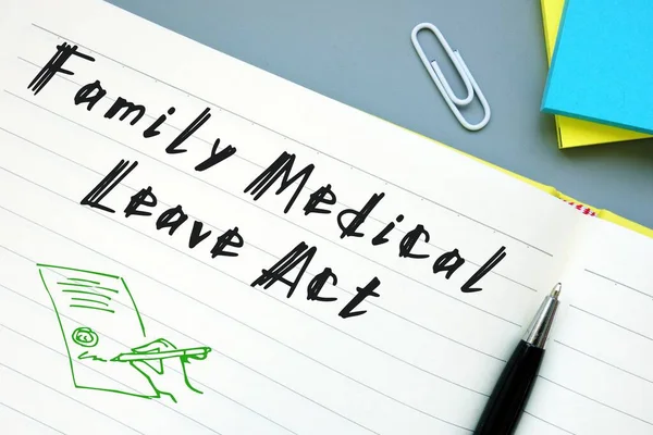 Family Medical Leave Act sign on the sheet.