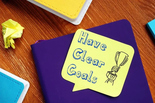 Have Clear Goals sign on the sheet.