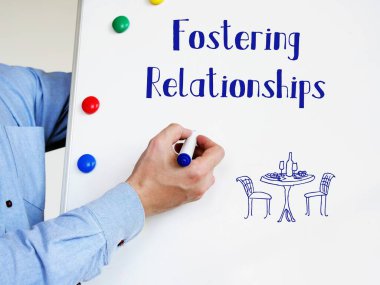 Fostering Relationships sign on the sheet. clipart