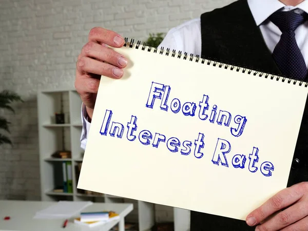 Tasa Interés Flotante Inscripción Pedazo Papel — Foto de Stock