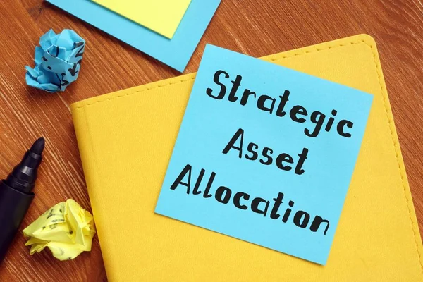 Bedrijfsconcept Strategische Asset Allocatie Met Teken Het Blad — Stockfoto