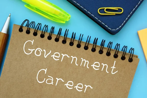 Concetto Business Government Career Con Frase Sul Pezzo Carta — Foto Stock
