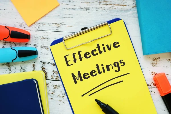 Career concept about Effective Meetings with sign on the piece of paper.