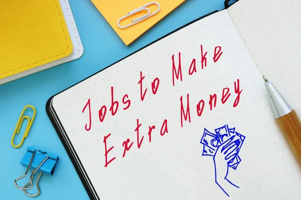 Karrierekonzept Jobs Make Extra Money Mit Aufschrift Auf Dem Zettel — Stockfoto