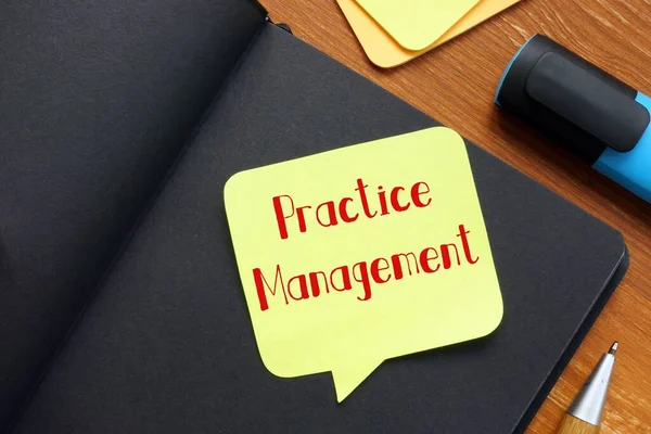 Business Concept Meaning Practice Management Phrase Sheet — Stock Photo, Image