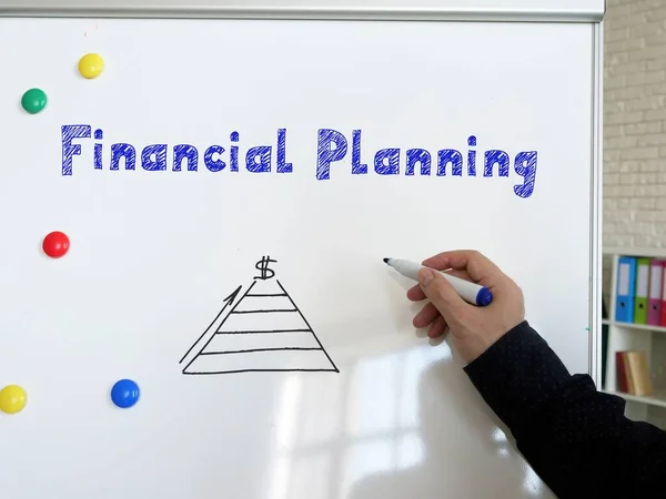 Financial Concept Meaning Financial Planning Inscription Piece Paper — Stock Photo, Image