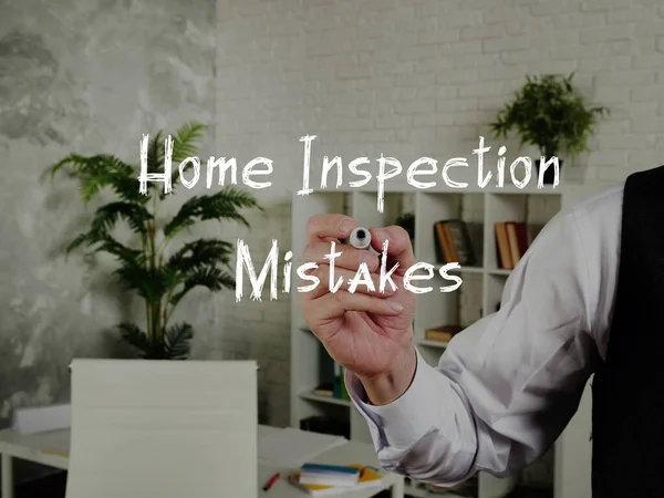 Business Concept Home Inspection Errori Con Frase Sul Pezzo Carta — Foto Stock