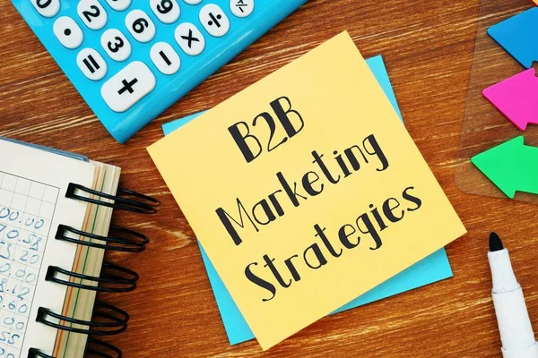 Concepto Negocio Sobre Estrategias Marketing B2B Con Signo Página — Foto de Stock