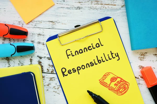 Napis Arkuszu Dotyczący Odpowiedzialności Finansowej — Zdjęcie stockowe