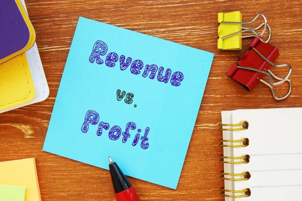 Business Concept Revenue Profit Inscription Piece Paper — Stock Photo, Image