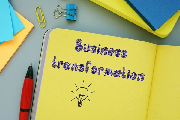 Frase Transformação Negócios Página — Fotografia de Stock