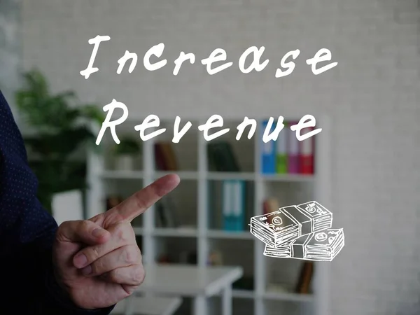 Business Concept Increase Revenue Sign Piece Paper — Stock Photo, Image