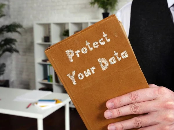 Προστατέψτε Φράση Δεδομένων Σας Στο Φύλλο — Φωτογραφία Αρχείου