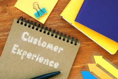 Sayfadaki yazıyla Müşteri Deneyimi konsepti.