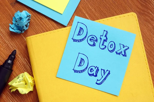 Detox Day Felirat Oldalon — Stock Fotó