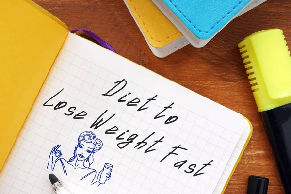 Konsep Sehat Tentang Diet Untuk Menurunkan Berat Badan Dengan Frasa — Stok Foto