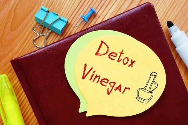 Detox Vinagre Inscrição Página — Fotografia de Stock