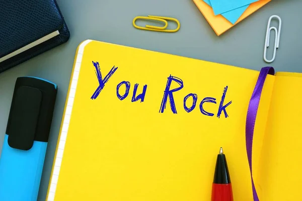Οικονομική Έννοια Για You Rock Την Υπογραφή Στο Φύλλο — Φωτογραφία Αρχείου