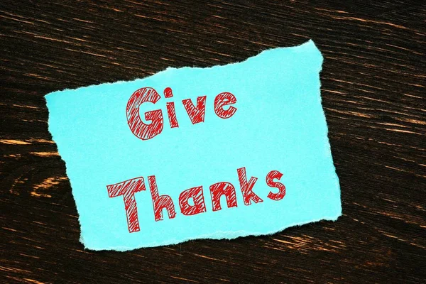 Business Concept Give Thanks Phrase Piece Paper — Stock Photo, Image
