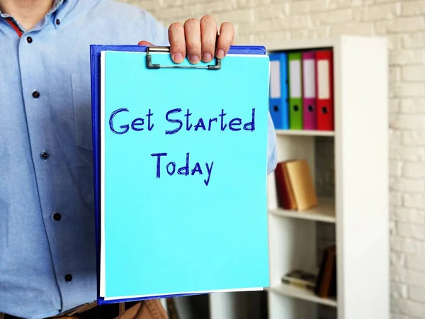 Conceptual photo about Get Started Today with handwritten phrase.