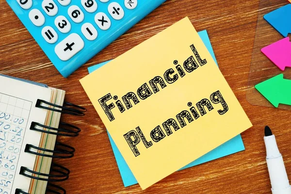 Financial Planning Sign Page — Stock Photo, Image