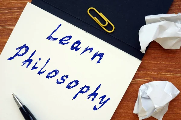 Conceptual Photo Learn Philosophy Written Text — Stock Photo, Image