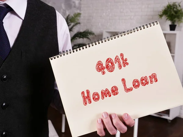 ページ上の署名付き住宅ローン約401Kの金融概念 — ストック写真