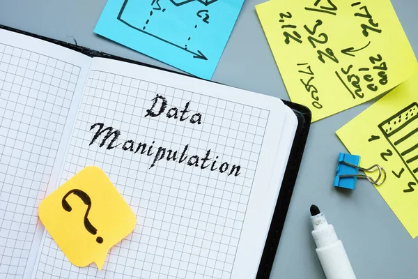 Concepto Negocio Que Significa Manipulación Datos Con Frase Página — Foto de Stock