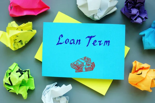 Financial Concept Loan Term Phrase Page — Stock Photo, Image