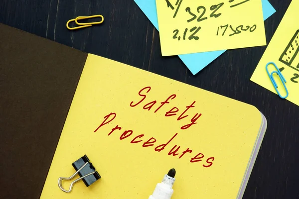 Conceptual Photo Safety Procedures Handwritten Phrase — Stock Photo, Image