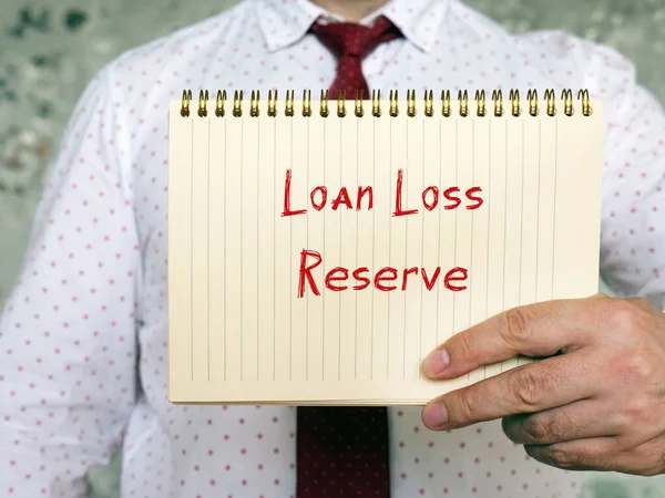 Concetto Business Loan Loss Reserve Con Segno Sul Foglio — Foto Stock